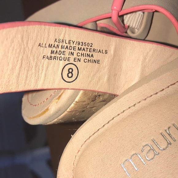 Maurice’s Tipped Wedge Cork Heel Sandal Size 8 - Picture 6 of 7